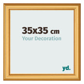 Bilderrahmen 35x35cm Gold Matt MDF Lazio Vorne Messe | Yourdecoration.de