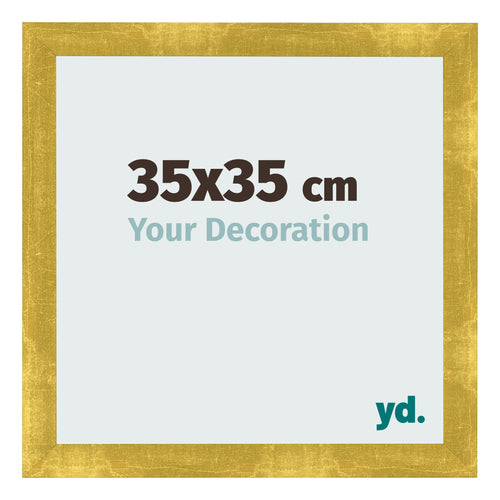 Bilderrahmen 35x35cm Gold Vintage MDF Pisa Vorne Messe | Yourdecoration.de