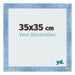 Bilderrahmen 35x35cm Hellblau Gewischt MDF Pisa Vorne Messe | Yourdecoration.de