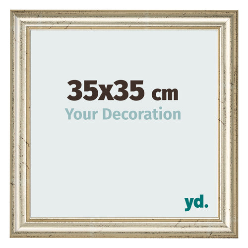 Bilderrahmen 35x35cm Metallglanz MDF Lazio Vorne Messe | Yourdecoration.de