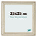 Bilderrahmen 35x35cm Metallglanz MDF Lazio Vorne Messe | Yourdecoration.de