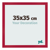 Bilderrahmen 35x35cm Rot MDF Bologna Vorne Messe | Yourdecoration.de