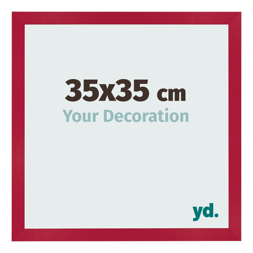 Bilderrahmen 35x35cm Rot MDF Bologna Vorne Messe | Yourdecoration.de