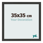 Bilderrahmen 35x35cm Schwarz Gemasert MDF Bologna Vorne Messe | Yourdecoration.de