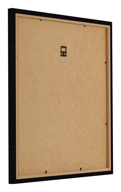 Bilderrahmen 35x35cm Schwarz Hochglanz MDF Bologna Ruckseite Schrag | Yourdecoration.de