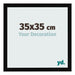 Bilderrahmen 35x35cm Schwarz Hochglanz MDF Bologna Vorne Messe | Yourdecoration.de