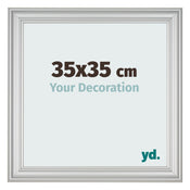 Bilderrahmen 35x35cm Silber Matt MDF Lazio Vorne Messe | Yourdecoration.de