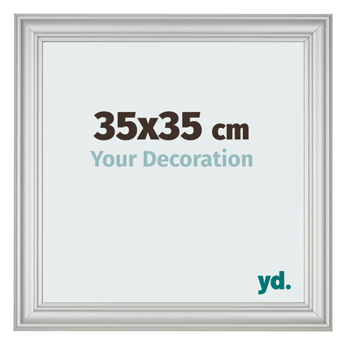 Bilderrahmen 35x35cm Silber Matt MDF Lazio Vorne Messe | Yourdecoration.de