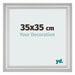 Bilderrahmen 35x35cm Silber Matt MDF Lazio Vorne Messe | Yourdecoration.de