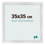 Bilderrahmen 35x35cm Silber Schwarz Gewischt MDF Pisa Vorne Messe | Yourdecoration.de