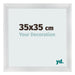 Bilderrahmen 35x35cm Silber Schwarz Gewischt MDF Pisa Vorne Messe | Yourdecoration.de