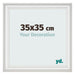 Bilderrahmen 35x35cm Weiss Gewischt MDF Lazio Vorne Messe | Yourdecoration.de