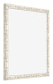 Bilderrahmen 35x35cm Weiß Vintage MDF Bologna Vorne Schrag | Yourdecoration.de