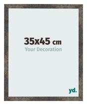 Bilderrahmen 35x45 cm Oxidiertes Metall MDF Bologna Vorne Messe | Yourdecoration.de