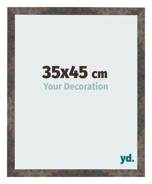 Bilderrahmen 35x45 cm Oxidiertes Metall MDF Bologna Vorne Messe | Yourdecoration.de