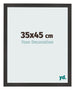 Bilderrahmen 35x45 cm Schwarz Matt MDF Bologna Vorne Messe | Yourdecoration.de