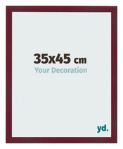 Bilderrahmen 35x45 cm Weinrot Gewischt MDF Bologna Vorne Messe | Yourdecoration.de