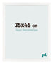 Bilderrahmen 35x45 cm Weiss Hochglanz MDF Bologna Vorne Messe | Yourdecoration.de