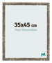 Bilderrahmen 35x45cm Blau Gold Meliert MDF Bologna Vorne Messe | Yourdecoration.de