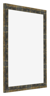 Bilderrahmen 35x45cm Blau Gold Meliert MDF Pisa Vorne Schrag | Yourdecoration.de