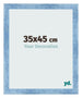 Bilderrahmen 35x45cm Hellblau Gewischt MDF Pisa Vorne Messe | Yourdecoration.de