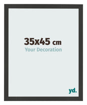 Bilderrahmen 35x45cm Schwarz Gemasert MDF Bologna Vorne Messe | Yourdecoration.de