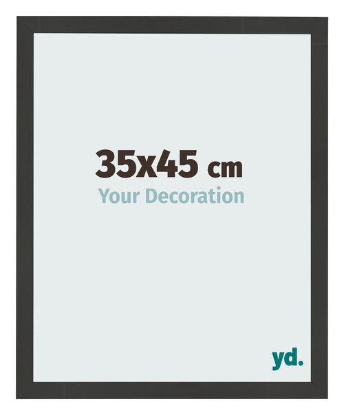 Bilderrahmen 35x45cm Schwarz Gemasert MDF Bologna Vorne Messe | Yourdecoration.de