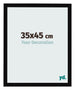 Bilderrahmen 35x45cm Schwarz Hochglanz MDF Bologna Vorne Messe | Yourdecoration.de