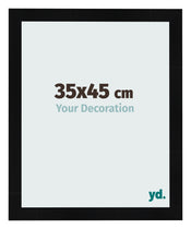 Bilderrahmen 35x45cm Schwarz Silber Poliert MDF Pisa Vorne Messe | Yourdecoration.de