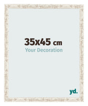 Bilderrahmen 35x45cm Weiß Vintage MDF Bologna Vorne Messe | Yourdecoration.de
