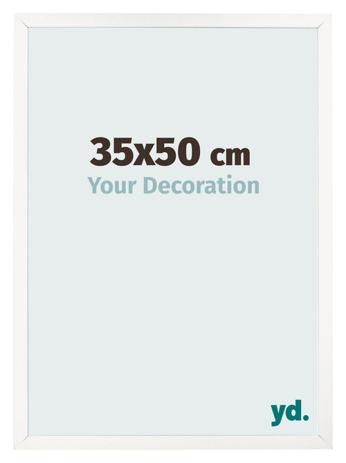 Bilderrahmen 35x50 cm Weiss Hochglanz MDF Bologna Vorne Messe | Yourdecoration.de