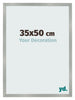 Bilderrahmen 35x50cm Aluminium Gebürstet MDF Bologna Vorne Messe | Yourdecoration.de