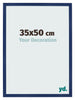 Bilderrahmen 35x50cm Dunkelblau Gewischt MDF Bologna Vorne Messe | Yourdecoration.de