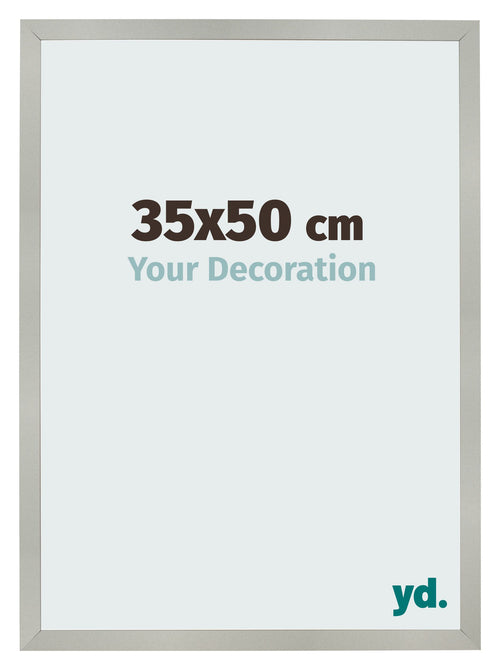 Bilderrahmen 35x50cm Silber Matt MDF Bologna Vorne Messe | Yourdecoration.de