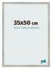 Bilderrahmen 35x50cm Silber Matt MDF Bologna Vorne Messe | Yourdecoration.de