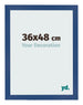 Bilderrahmen 36x48 cm Dunkelblau MDF Bologna Vorne Messe | Yourdecoration.de