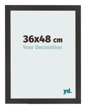 Bilderrahmen 36x48 cm Schwarz Matt MDF Bologna Vorne Messe | Yourdecoration.de