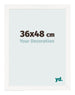 Bilderrahmen 36x48 cm Weiss Hochglanz MDF Bologna Vorne Messe | Yourdecoration.de