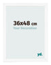 Bilderrahmen 36x48 cm Weiss Matt MDF Bologna Vorne Messe | Yourdecoration.de
