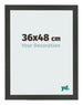 Bilderrahmen 36x48cm Antrazit MDF Bologna Vorne Messe | Yourdecoration.de