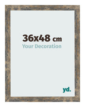 Bilderrahmen 36x48cm Blau Gold Meliert MDF Bologna Vorne Messe | Yourdecoration.de