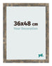 Bilderrahmen 36x48cm Blau Gold Meliert MDF Bologna Vorne Messe | Yourdecoration.de