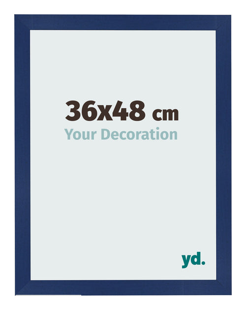 Bilderrahmen 36x48cm Dunkelblau Gewischt MDF Bologna Vorne Messe | Yourdecoration.de