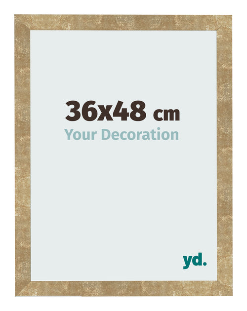 Bilderrahmen 36x48cm Gold Antik MDF Bologna Vorne Messe | Yourdecoration.de