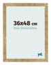 Bilderrahmen 36x48cm Gold Antik MDF Bologna Vorne Messe | Yourdecoration.de