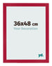 Bilderrahmen 36x48cm Rot MDF Bologna Vorne Messe | Yourdecoration.de