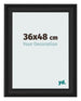 Bilderrahmen 36x48cm Schwarz Gemasert MDF Lazio Vorne Messe | Yourdecoration.de