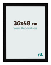Bilderrahmen 36x48cm Schwarz Hochglanz MDF Bologna Vorne Messe | Yourdecoration.de