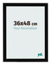 Bilderrahmen 36x48cm Schwarz Hochglanz MDF Bologna Vorne Messe | Yourdecoration.de