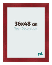 Bilderrahmen 36x48cm Weinrot Gewischt MDF Pisa Vorne Messe | Yourdecoration.de